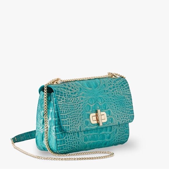 NWT BRAHMIN Rosalie Crossbody Shoulder bag in Mermaid Green Melbourne - Picture 4 of 14